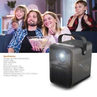 Porodo Lifestyle Portable Projector Full HD - Black